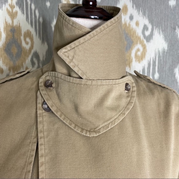 Ralph Lauren Tan Brushed Twill Belted Trench Coat - size 8 - Picture 10 of 14